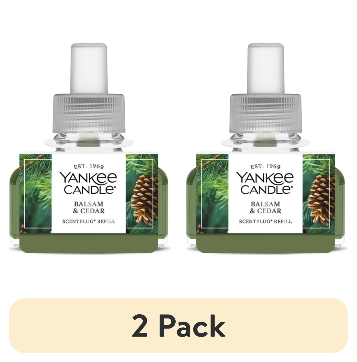 (2 pack) Yankee Candle Balsam & Cedar ScentPlug Refill, 0.625 fl oz