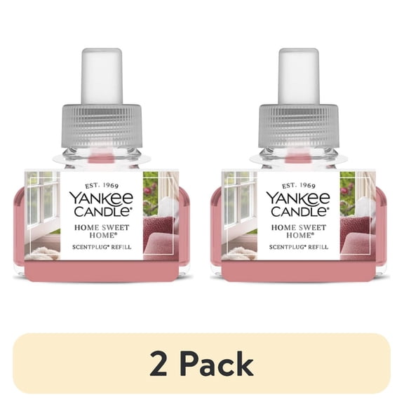 (2 pack) Yankee Candle Home Sweet Home ScentPlug Fragrance Oil Refill, 0.625 fl oz