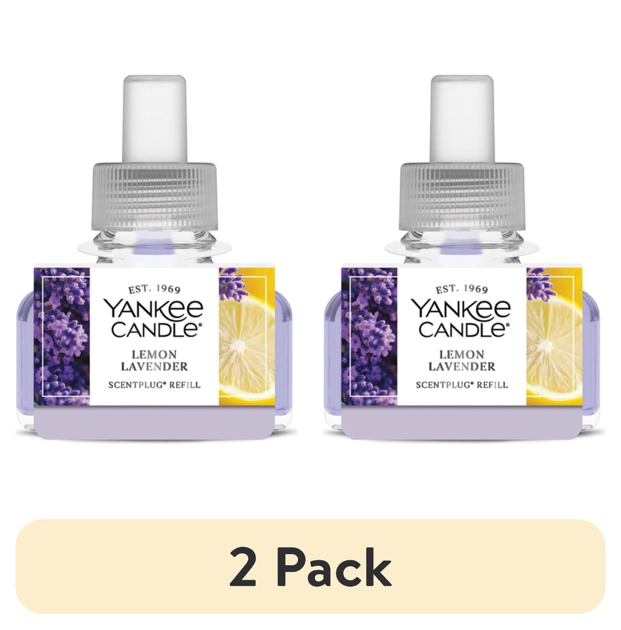 (2 pack) Yankee Candle Lemon Lavender ScentPlug Refill, 0.625 fl oz