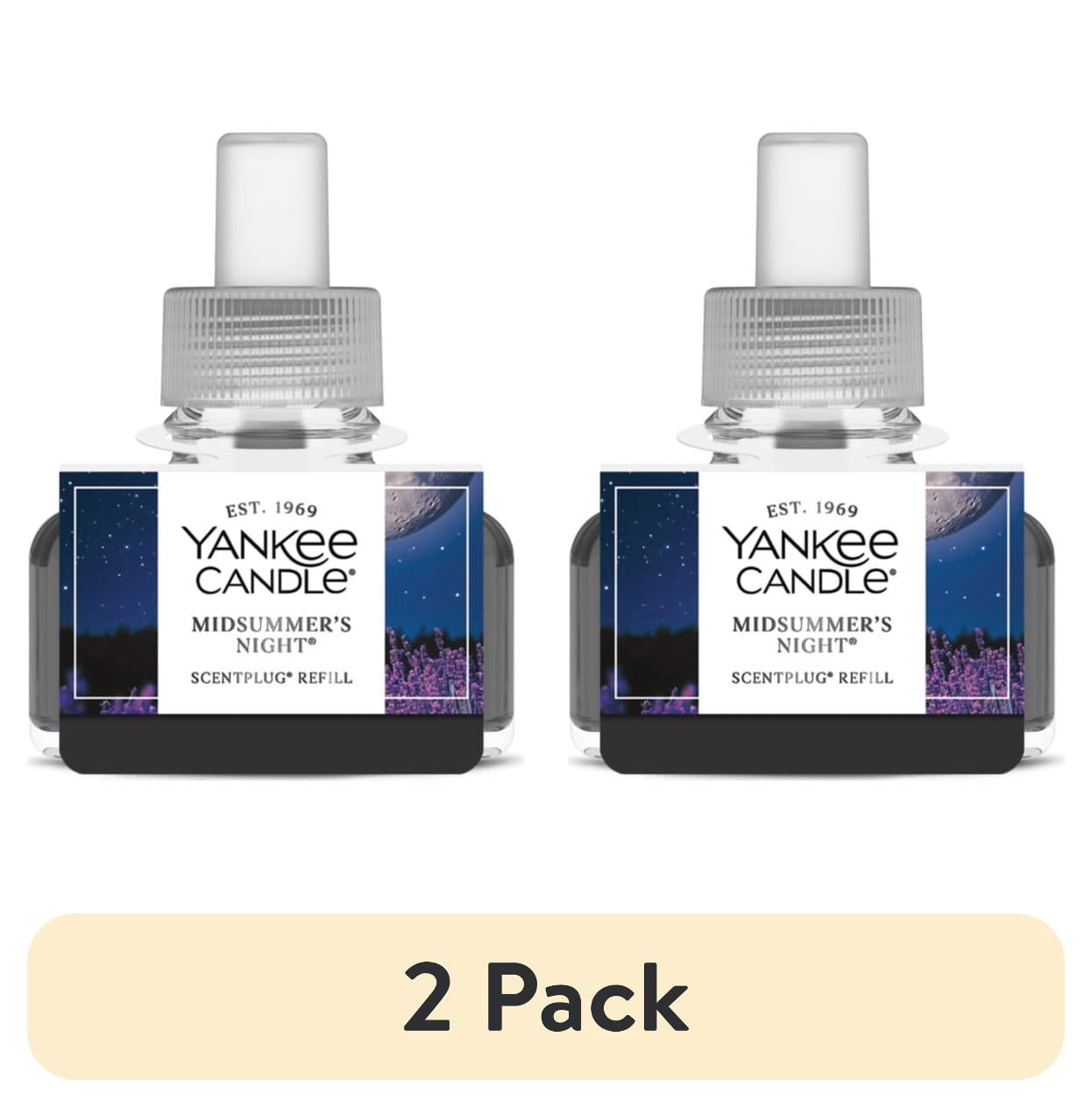(2 pack) Yankee Candle MidSummer's Night ScentPlug Refill, 0.625 fl oz
