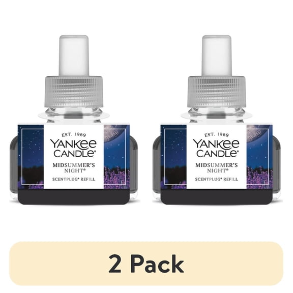 (2 pack) Yankee Candle MidSummer's Night ScentPlug Refill, 0.625 fl oz