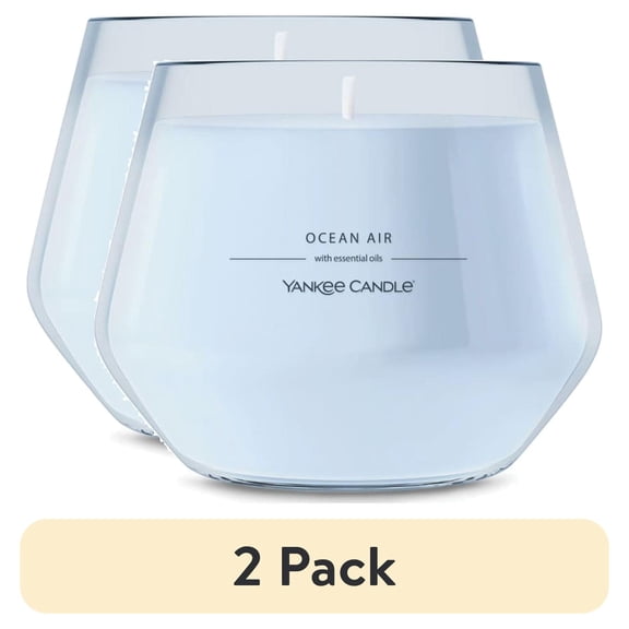 (2 pack) Yankee Candle Ocean Air Studio Home Decor Scented Candles, 10 oz
