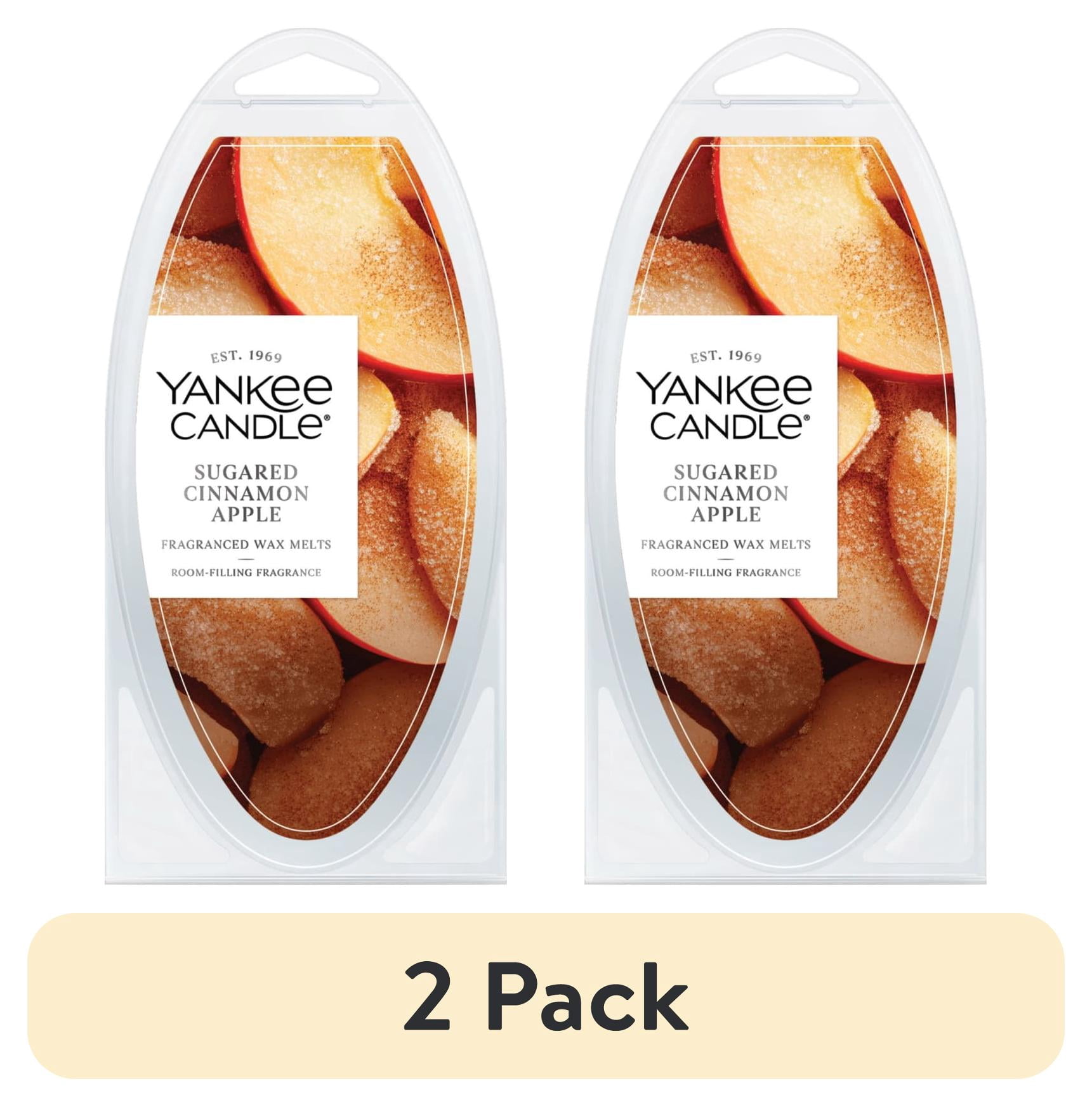 (2 pack) Yankee Candle Sugared Cinnamon Apple Fragranced Wax Melts, 1 Pack of 6, 2.6 oz