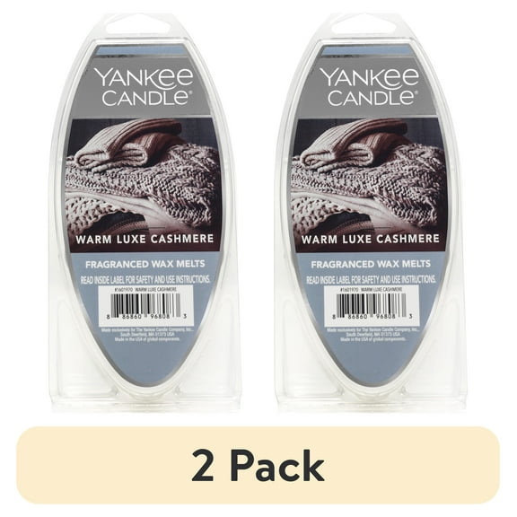 (2 pack) Yankee Candle Warm Lux Cashmere Fragranced Wax Melts (Single Pack)