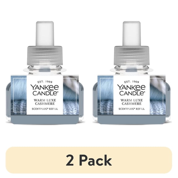 (2 pack) Yankee Candle Warm Luxe Cashmere ScentPlug Fragrance Oil Refill, 0.625 fl oz