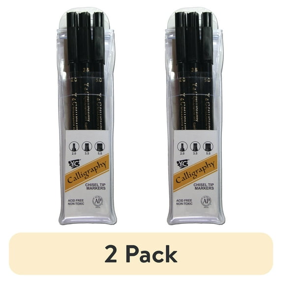 (2 pack) Yasutomo Calligraphy Set, Black