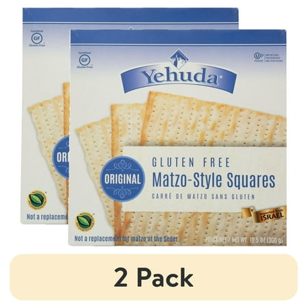 (2 pack) Yehuda Gluten Free Matzo Style Square Crackers, 10.5 oz
