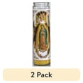 thumbnail image 1 of (2 pack) Yellow Dual Saints Candle, 1 of 3