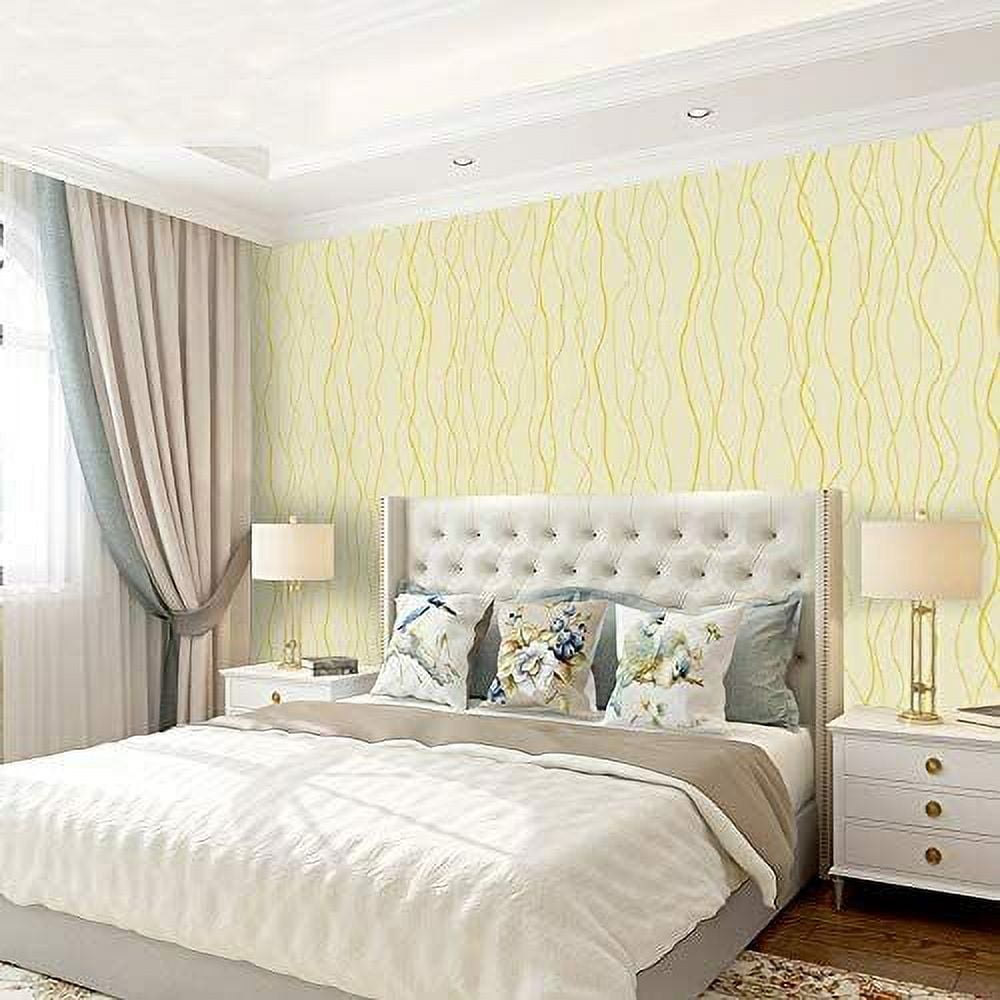 2 pack! Yellow wave Pattern Wallpaper Self Adhesive Peel Stick Contact