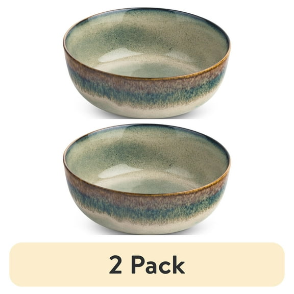 (2 pack) Yellowstone Ceramic Round Bowl, Kayce Collection
