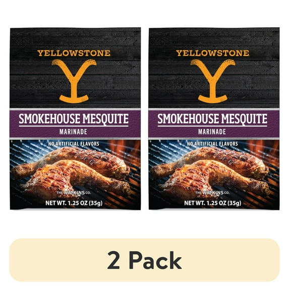 (2 pack) Yellowstone Smokehouse Mesquite Marinade 1.25 oz