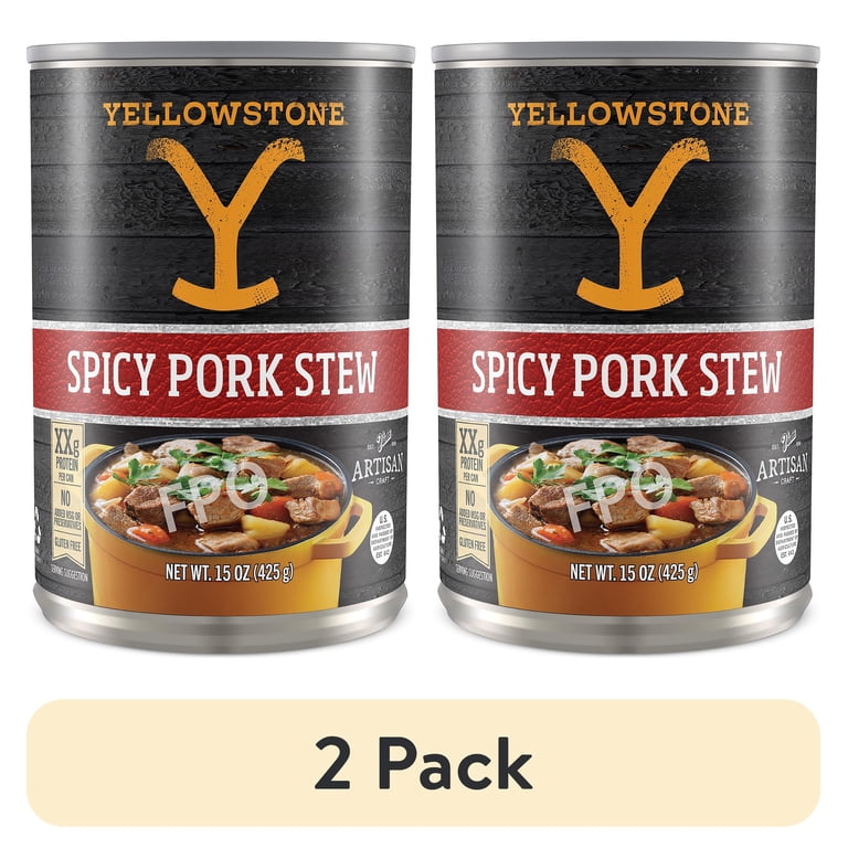 2 pack) Yellowstone Spicy Pork Stew 15 oz. Can - Walmart.com