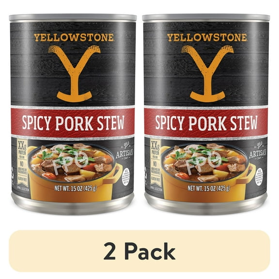 (2 pack) Yellowstone Spicy Pork Stew 15 oz. Can
