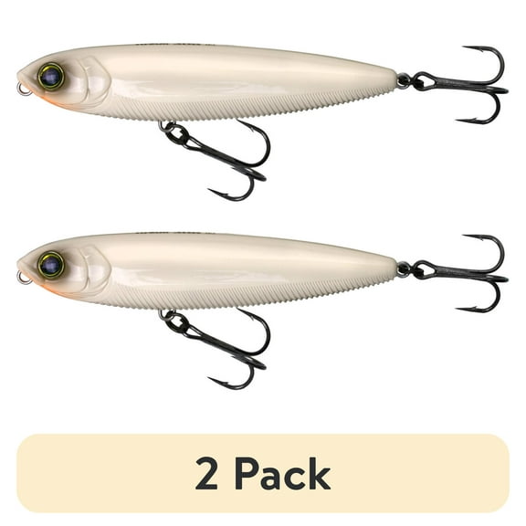(2 pack) Yo-Zuri 3DB Pencil, 4" Topwater Hard Bait Lure, Bone