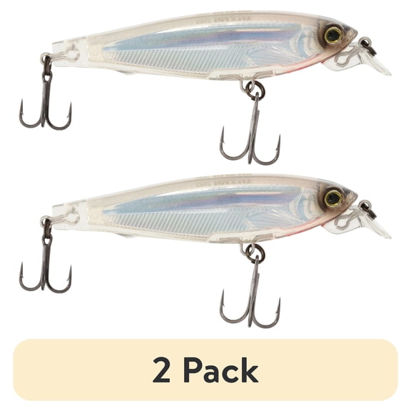 (2 pack) Yo-Zuri 3DS Minnow, 2-3/4" Holographic Ghost Shad