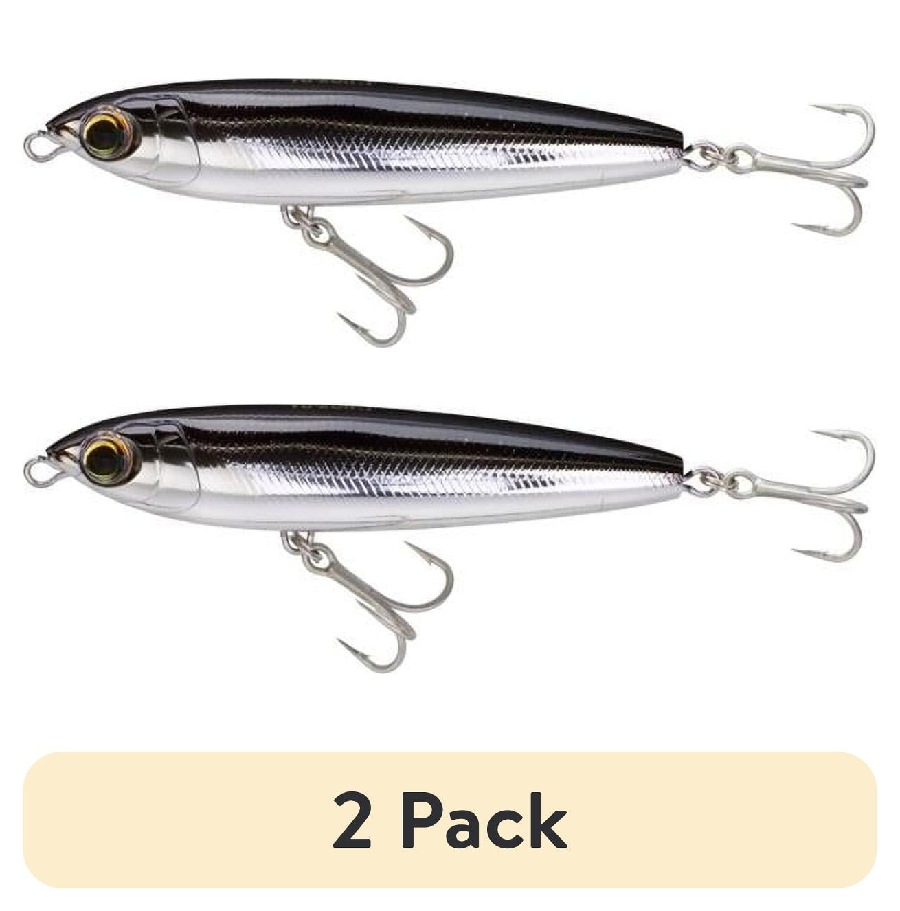 (2 pack) Yo-Zuri Hydro Pencil 5" Polycarbonate Topwater Hard Bait Fishing Lure for Striped Bass, Bull Redfish