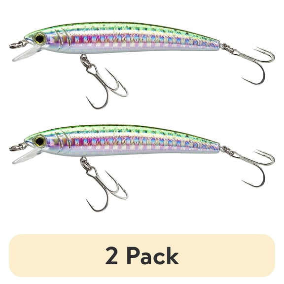 (2 pack) Yo-Zuri Pins Minnow (F), 50mm, 2", Hard Bait Lure