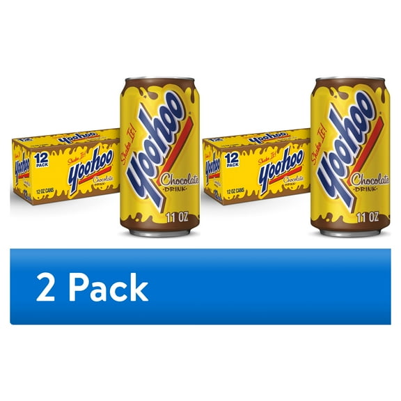 (2 pack) Yoo-hoo Chocolate Drink, 11 Fluid Ounce (2 packs of 12 cans)