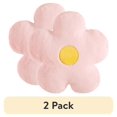 thumbnail image 1 of (2 pack) Your Zone 16"  Huggable Flower Pillow & 50" x 60" Throw Set, Pink, 1 of 9