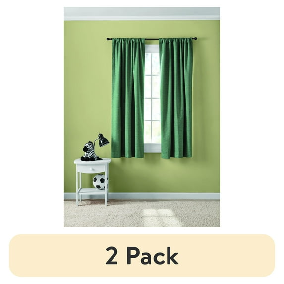 (2 pack) Your Zone Blackout Curtain Panel Pair, Set of 2, Chambray Green, 38"W x 63"L