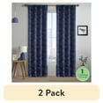 thumbnail image 1 of (2 pack) Your Zone Blackout Curtain Panel with Glow in the Dark Print, 1 Panel, Dinosaur Blue, 37" W x 95" L, 1 of 7