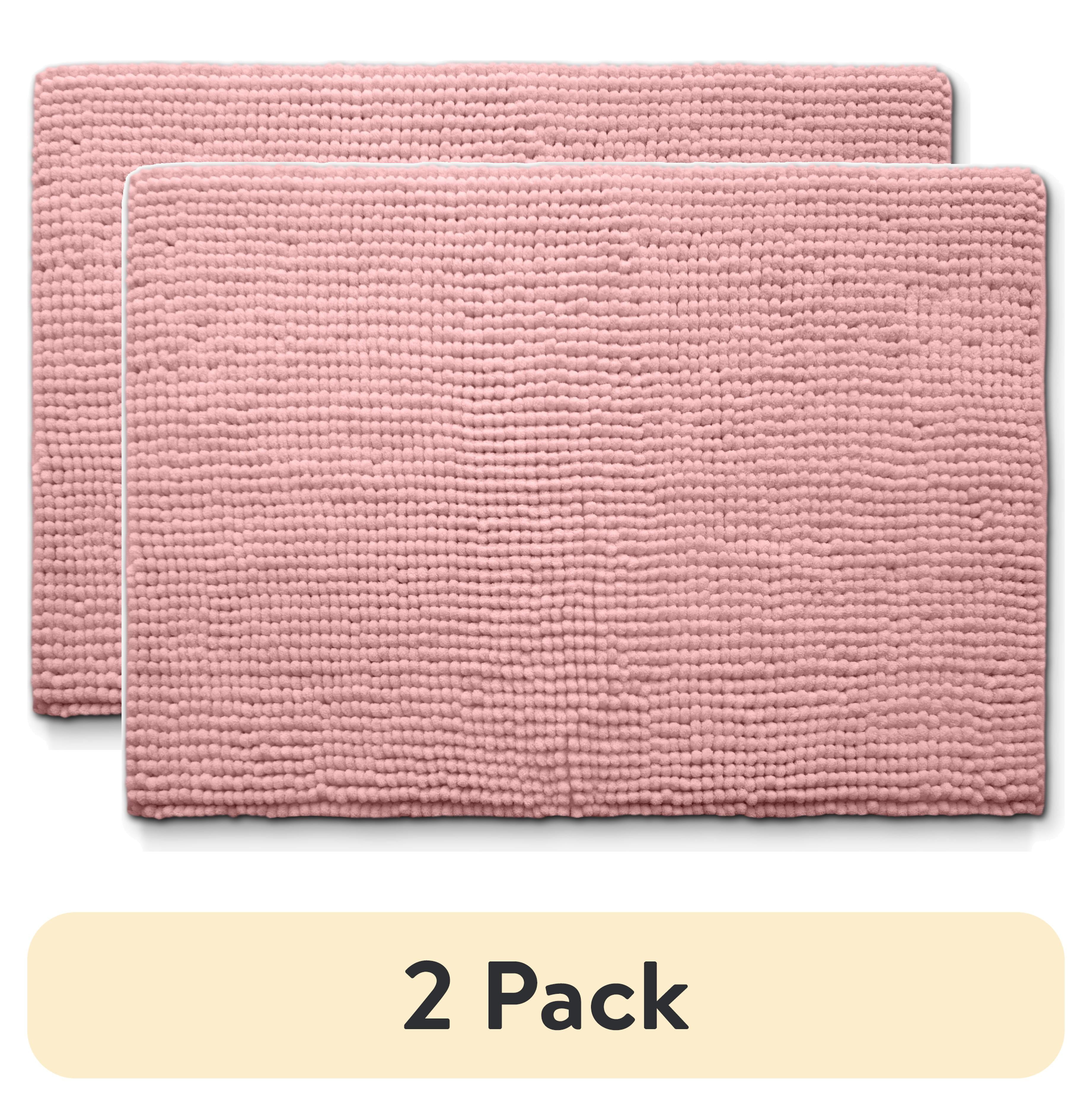 (2 pack) Your Zone Kids Pink Memory Foam Noodle Single Bath Rug with ...