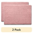 thumbnail image 1 of (2 pack) Your Zone Kids Pink Memory Foam Noodle Single Bath Rug with Nonslip Backside, 17" x 24", 1 of 7