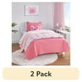 thumbnail image 1 of (2 pack) Your Zone Kids Reversible Microfiber Quilt Set, Daisy, Twin, 2 Piece, 1 of 14