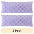 thumbnail image 1 of (2 pack) Your Zone Lilac Bud Checkerboard Plush Body Pillow, 19" x 48", 1 of 11