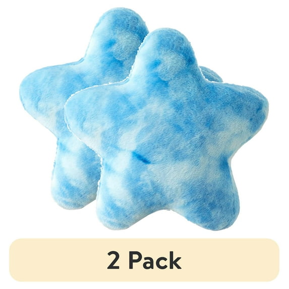 (2 pack) Your Zone Star Decorative Pillow for Kids, Blue, Spot-Clean, 16" H