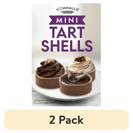 (2 pack) Yummallo Mini Chocolate Tart Shells, 12 Count, 2.75 oz (77g)