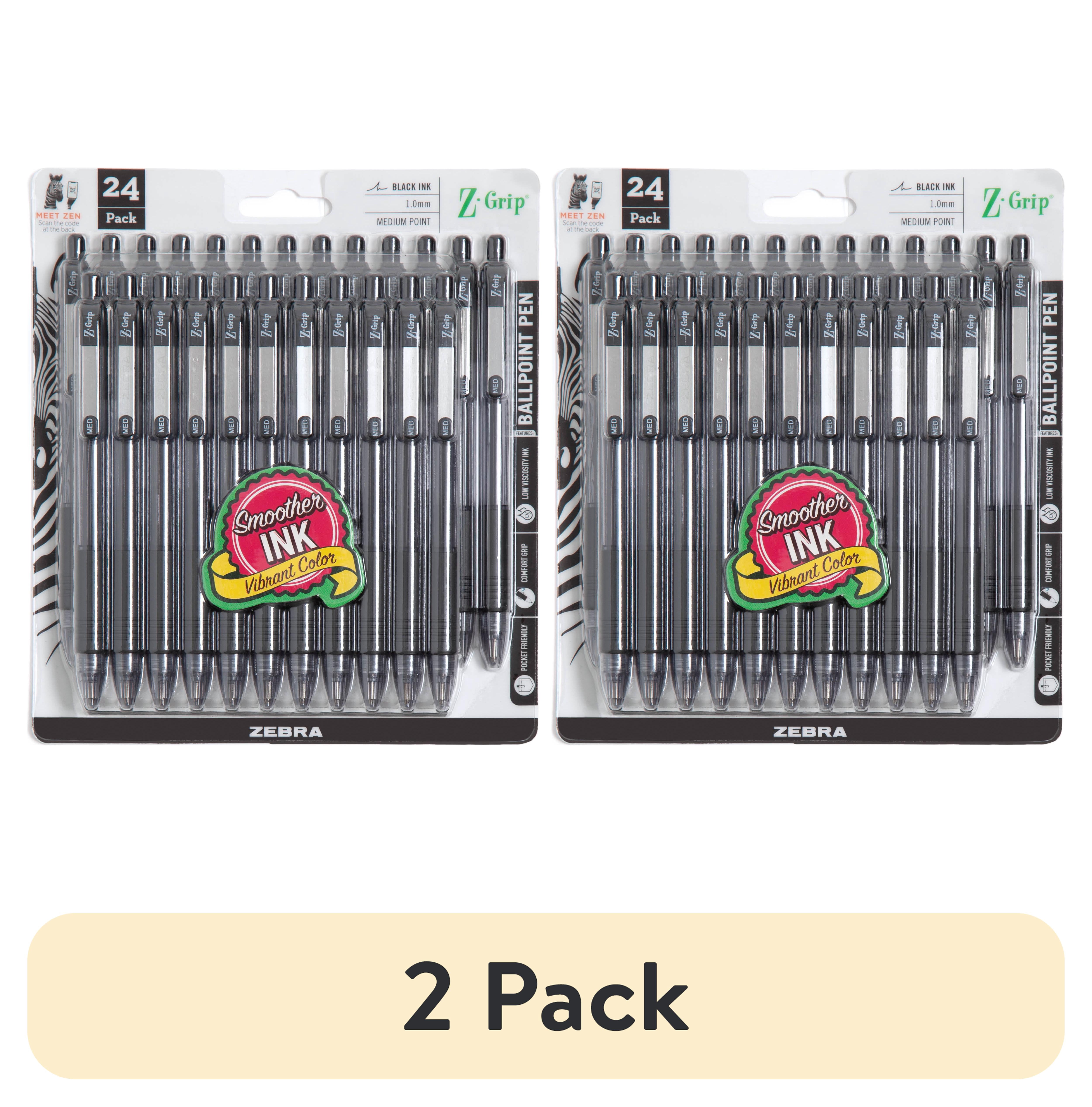 Zebra Z-Grip Retractable Kugelschreiber 1,0 Mm – 24er Pack Mit Business-Farben Und Weichem Gummigriff