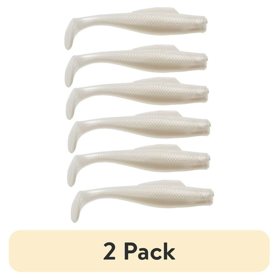 (2 pack) Z-Man MinnowZ 3" Pearl Fishing Lure for Flounder, 6 Count