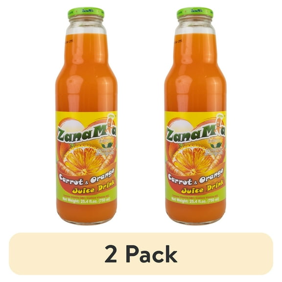 (2 pack) Zmia Carrot Orange Juice, 33.8 oz