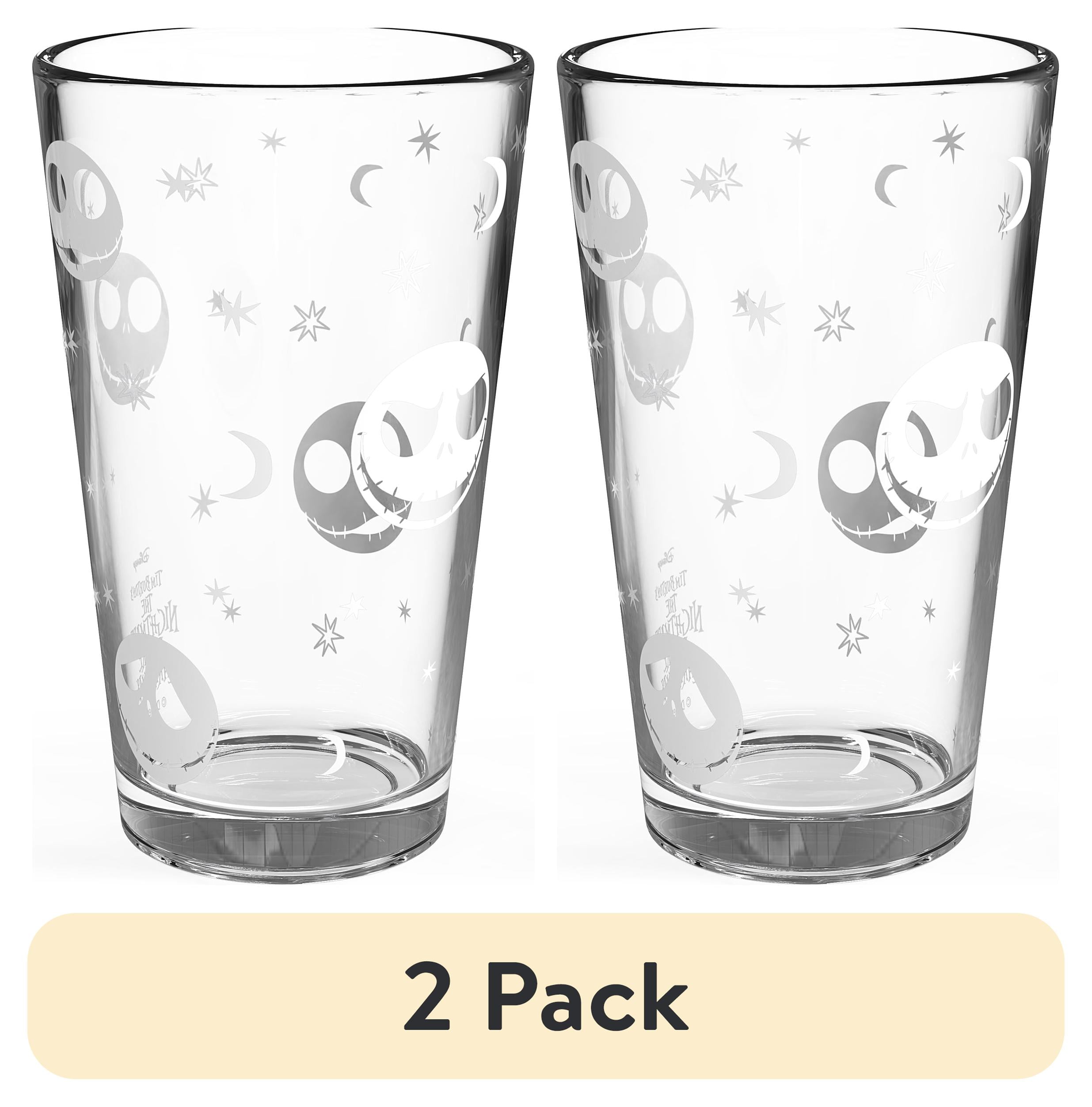 (2 pack) Zak Designs Nightmare Before Christmas 16oz Glass Cup Set (2pk)