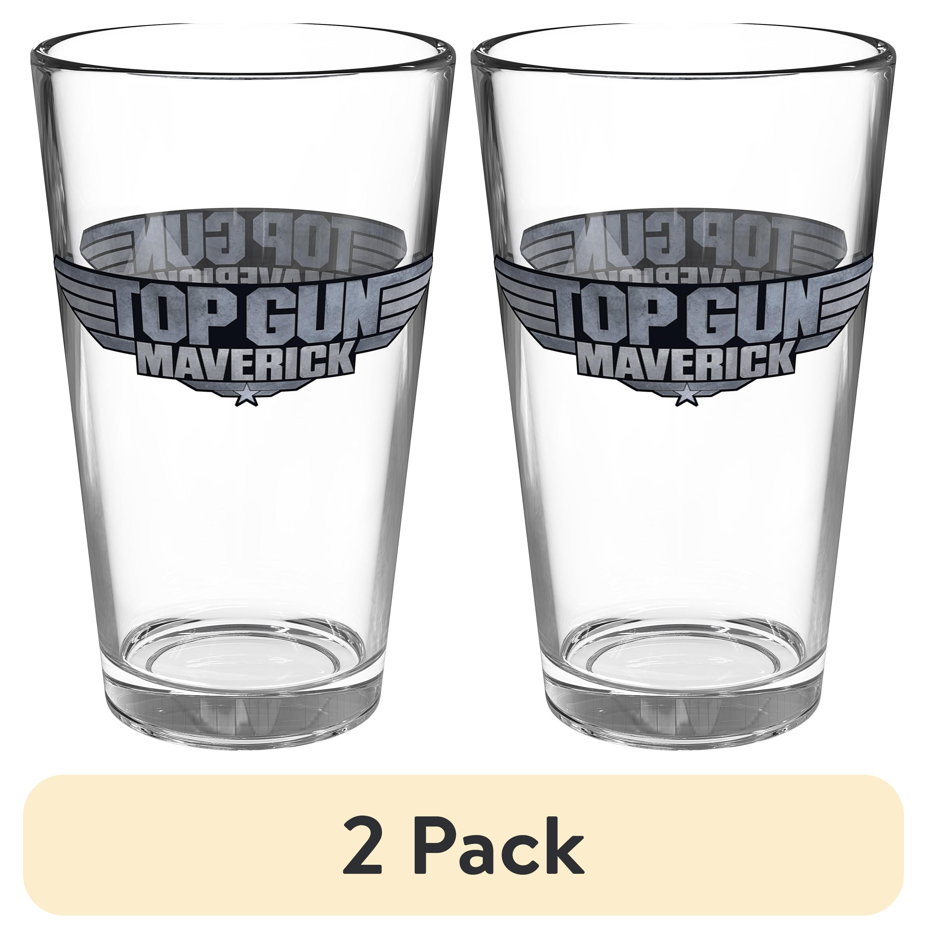 (2 pack) Zak Designs Top Gun 16oz Pint Glass