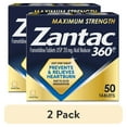 thumbnail image 1 of (2 pack) Zantac 360 Maximum Strength Tablets, 50 Count, Heartburn Prevention and Relief, 20 mg Tablets, 1 of 9