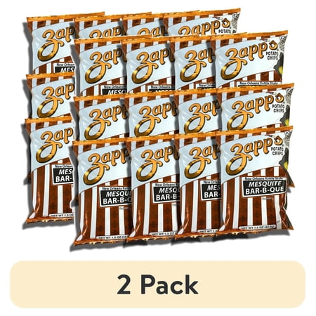 (2 pack) Zapp's New Orleans Kettle Style Potato Chips Mesquite BBQ | 12 Bags