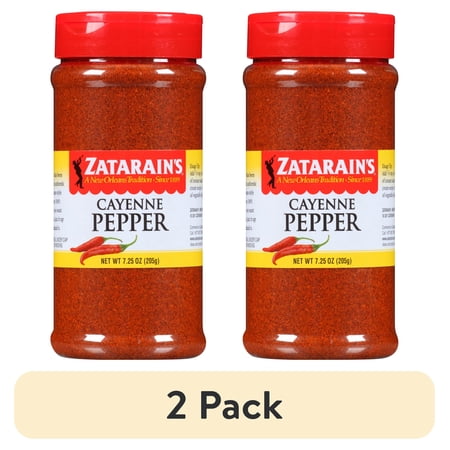 (2 pack) Zatarain's All Natural Cayenne Pepper, 7.25 oz Bottle