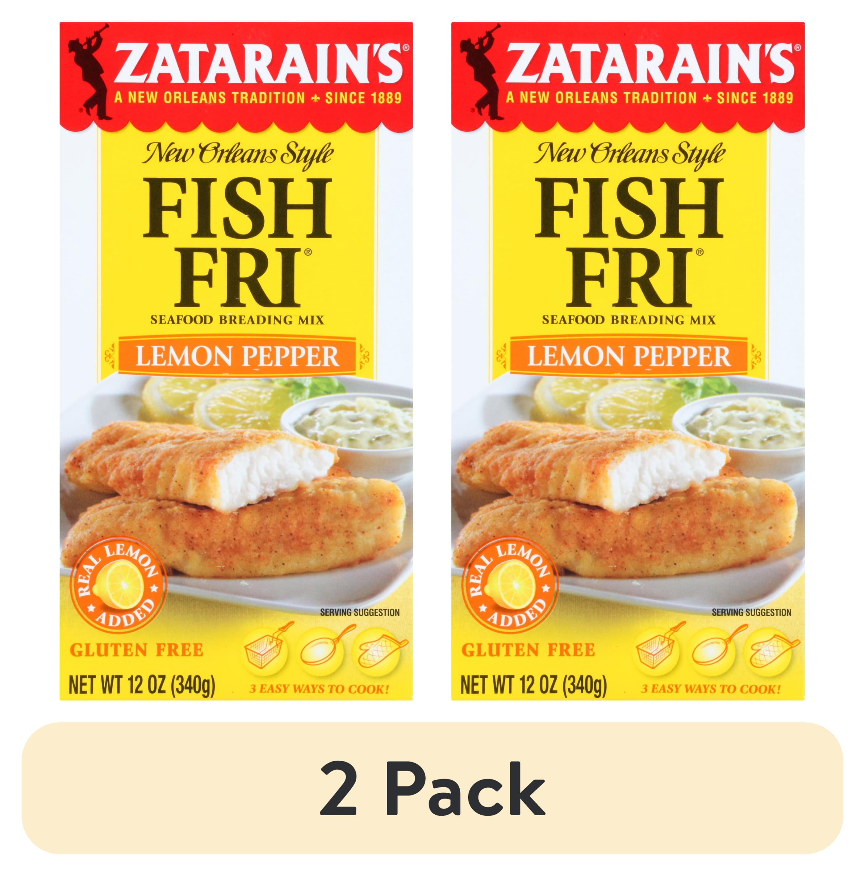 (2 pack) Zatarain's Gluten Free Lemon Pepper Fish Fri, 12.0 oz Box