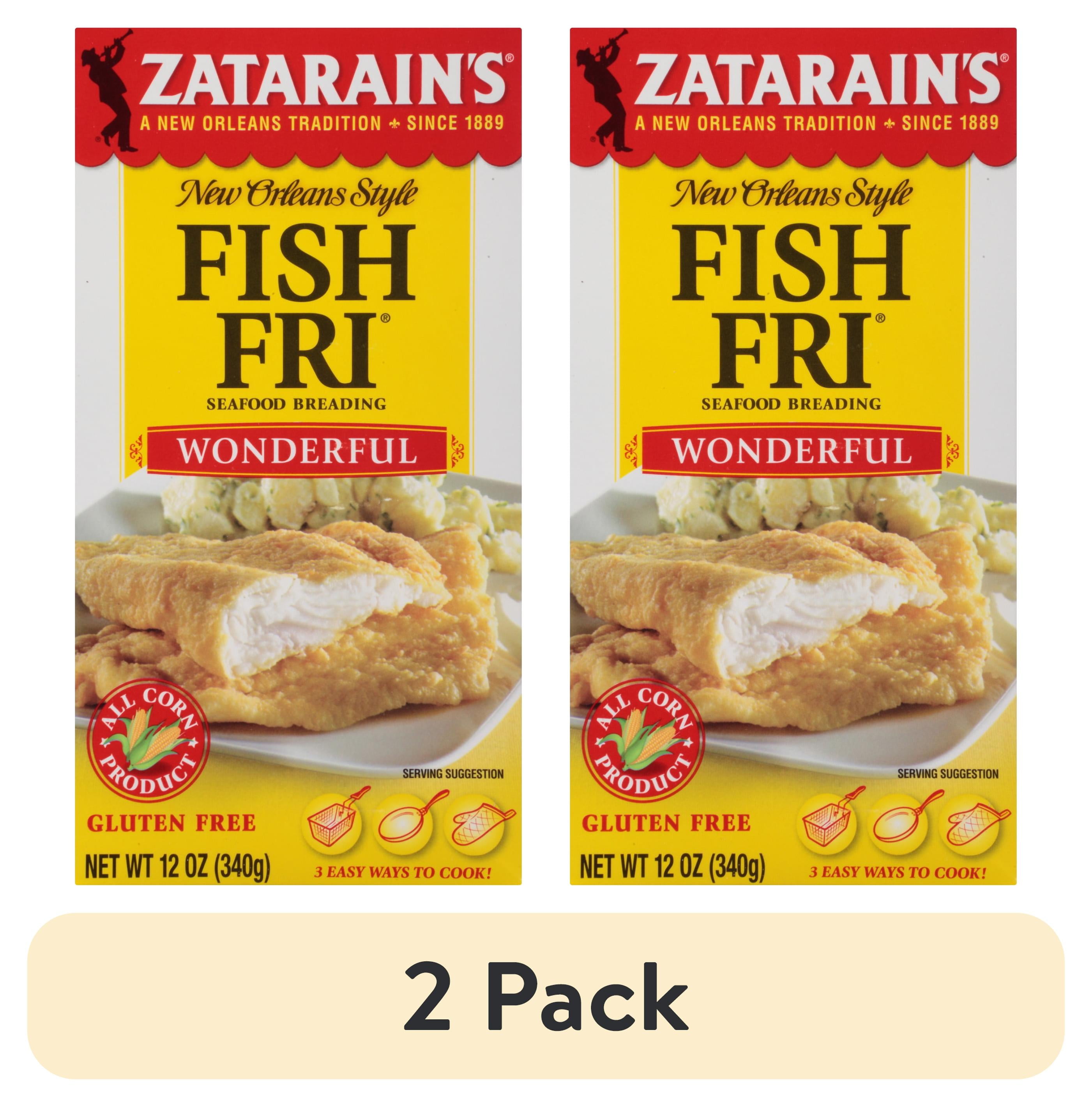 2 pack) Zatarain's Gluten Free Wonderful Fish Fri, 12.0 oz Box