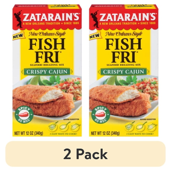 (2 pack) Zatarain's Kosher Crispy Cajun Fish Fri, 12.0 oz Box