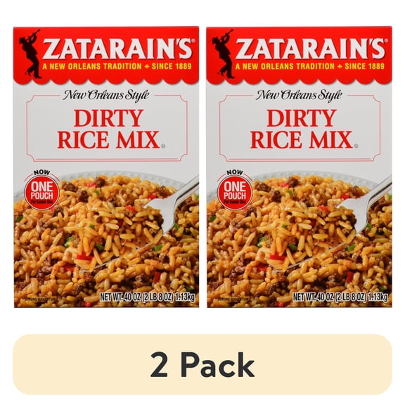 (2 pack) Zatarain's Dirty Rice Mix, 40.0 oz Box