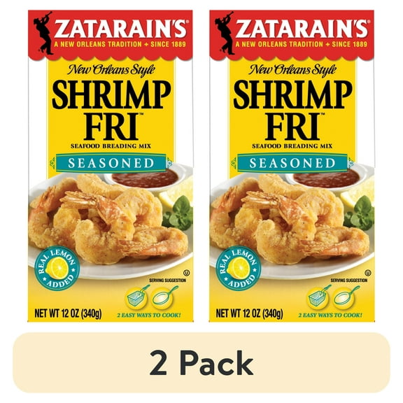 (2 pack) Zatarain's Kosher Seasoned Shrimp Fri, 12.0 oz Box