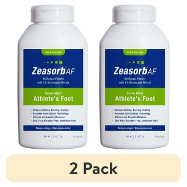 (2 pack) Zeasorb Antifungal Athlete's Foot Powder, 2.5oz, 1 Count