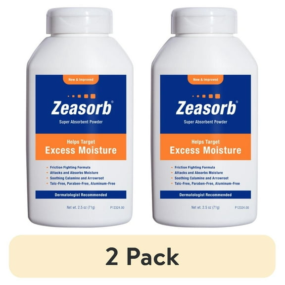 (2 pack) Zeasorb Super Absorbent Powder 2.50 oz