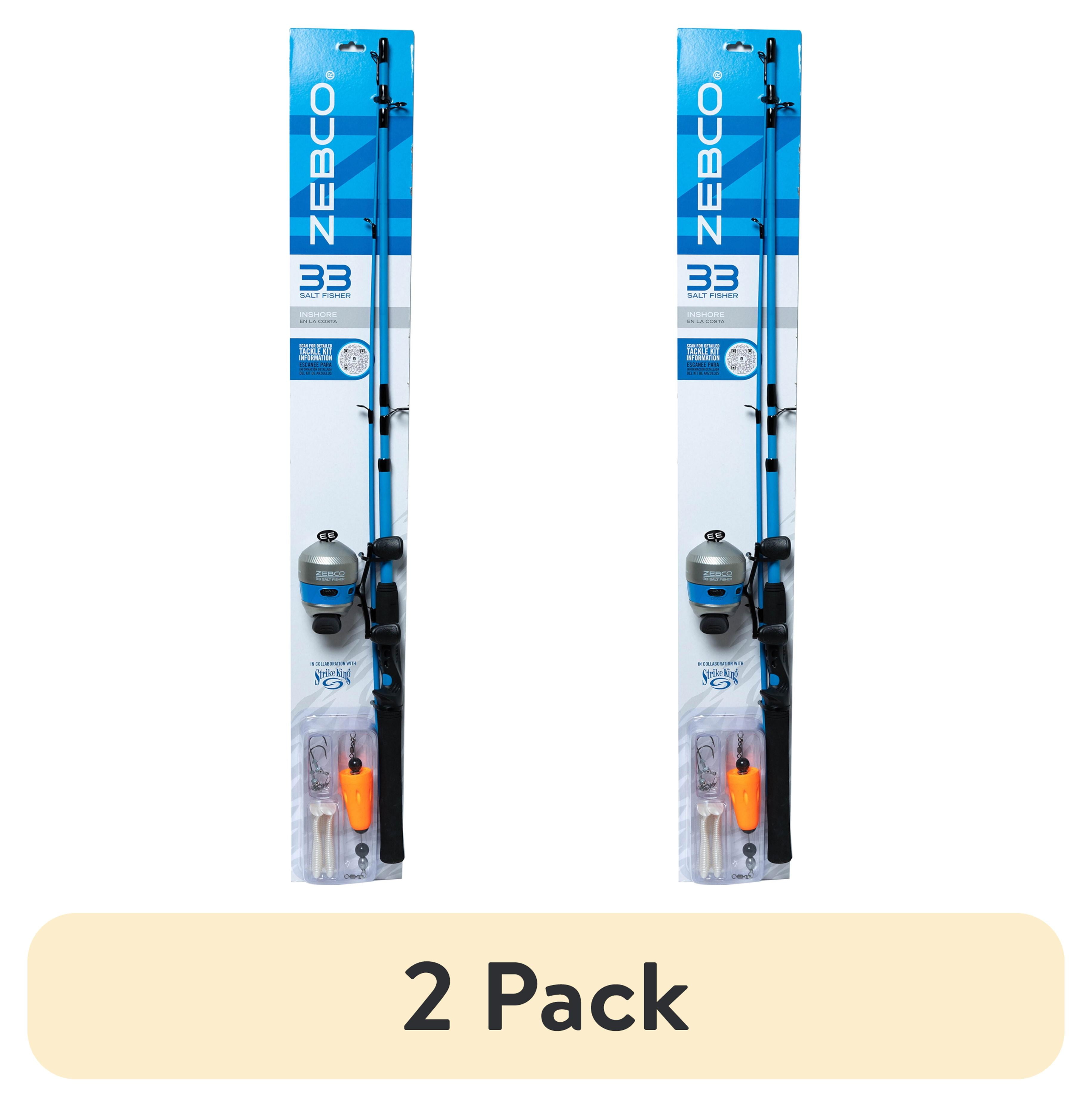 2 pack) Zebco 33 Inshore Saltwater Spincast Shing Combo - Walmart.com