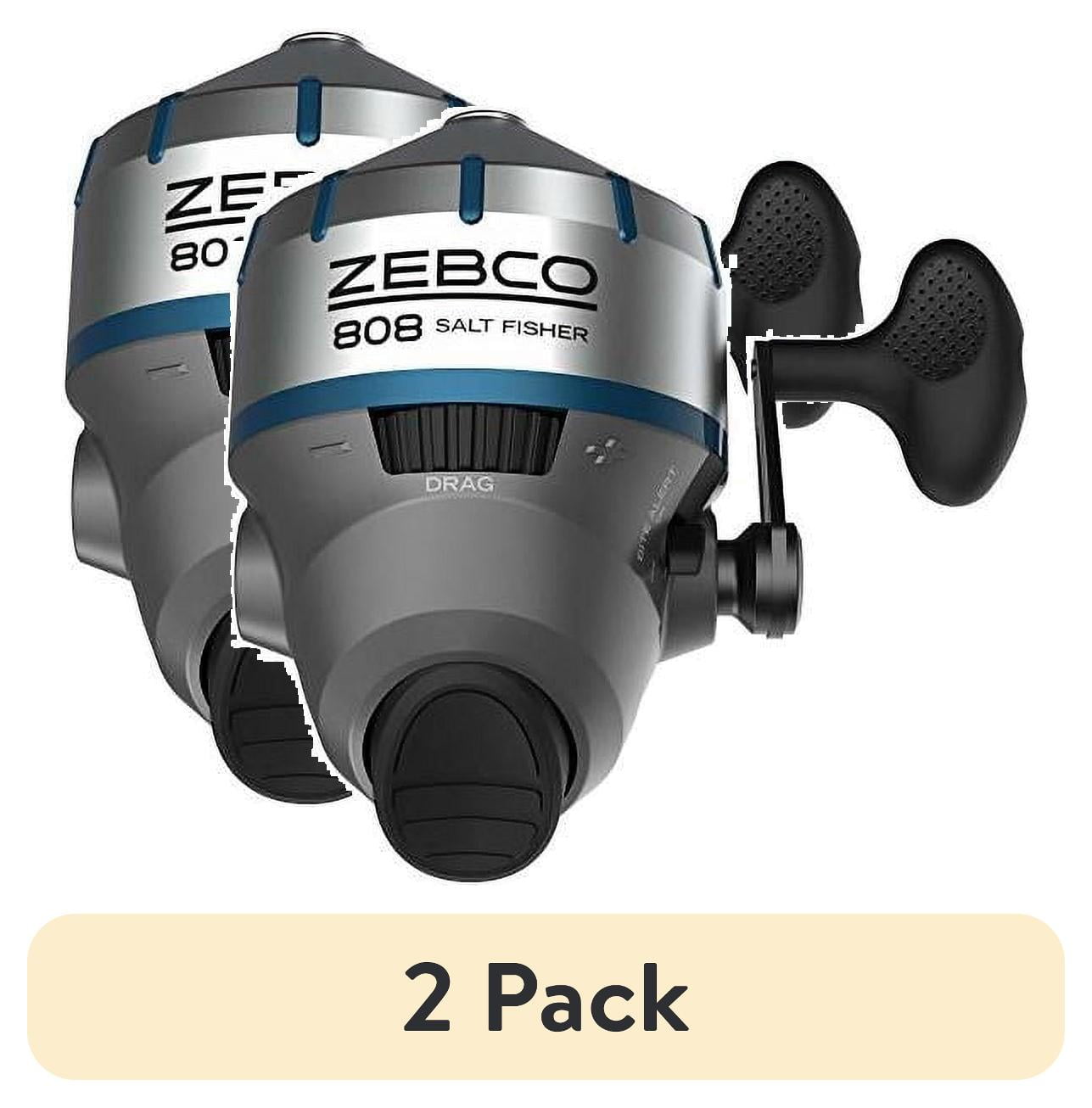 2 pack) Zebco 808 Saltfisher Spincast Fishing Reel, Size 80 Reel