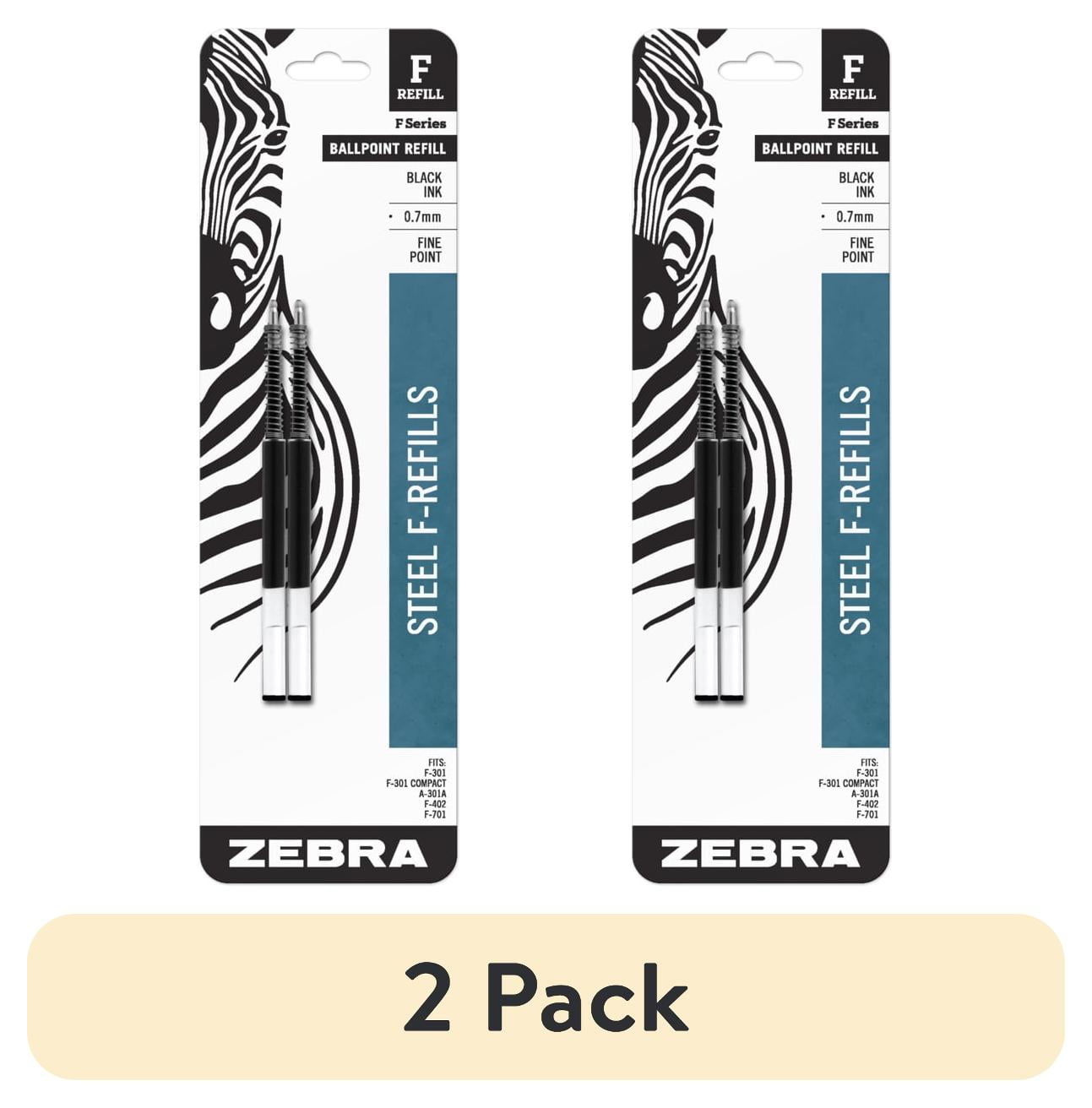 0.8mm Fine Point Retractable Pen Zebra F-701 Stainless Steel Ballpoint Pen 3-Pack | 0.8mm Fine Point Black Ink With 2 Refills Rotring 600 - View #4