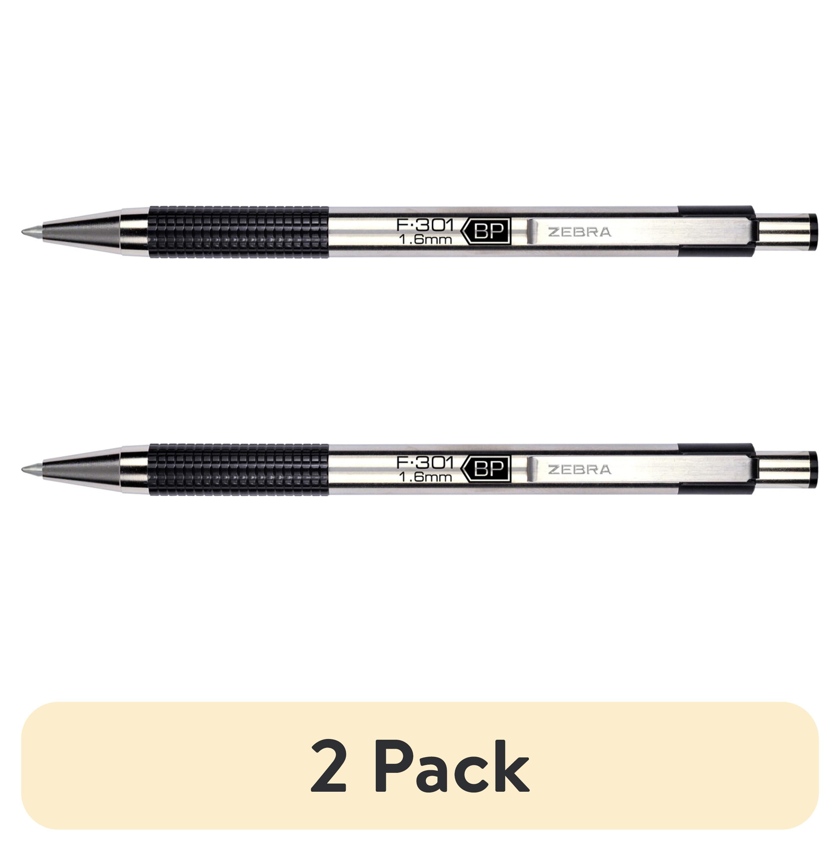 Zebra F-301 Retractable Ballpoint Pen, 1.6mm, Black - Walmart.com